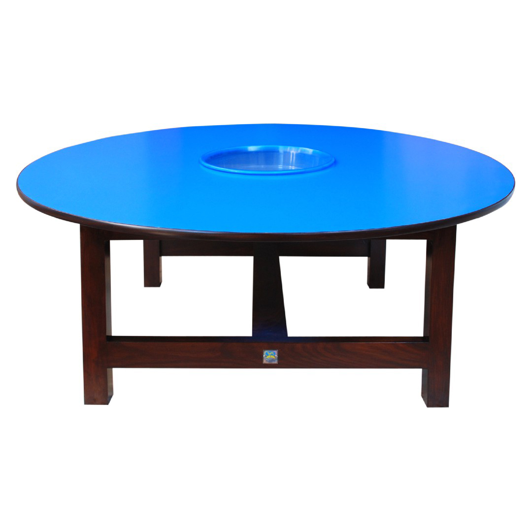 Round Table with Stationery Bowl (Blue)