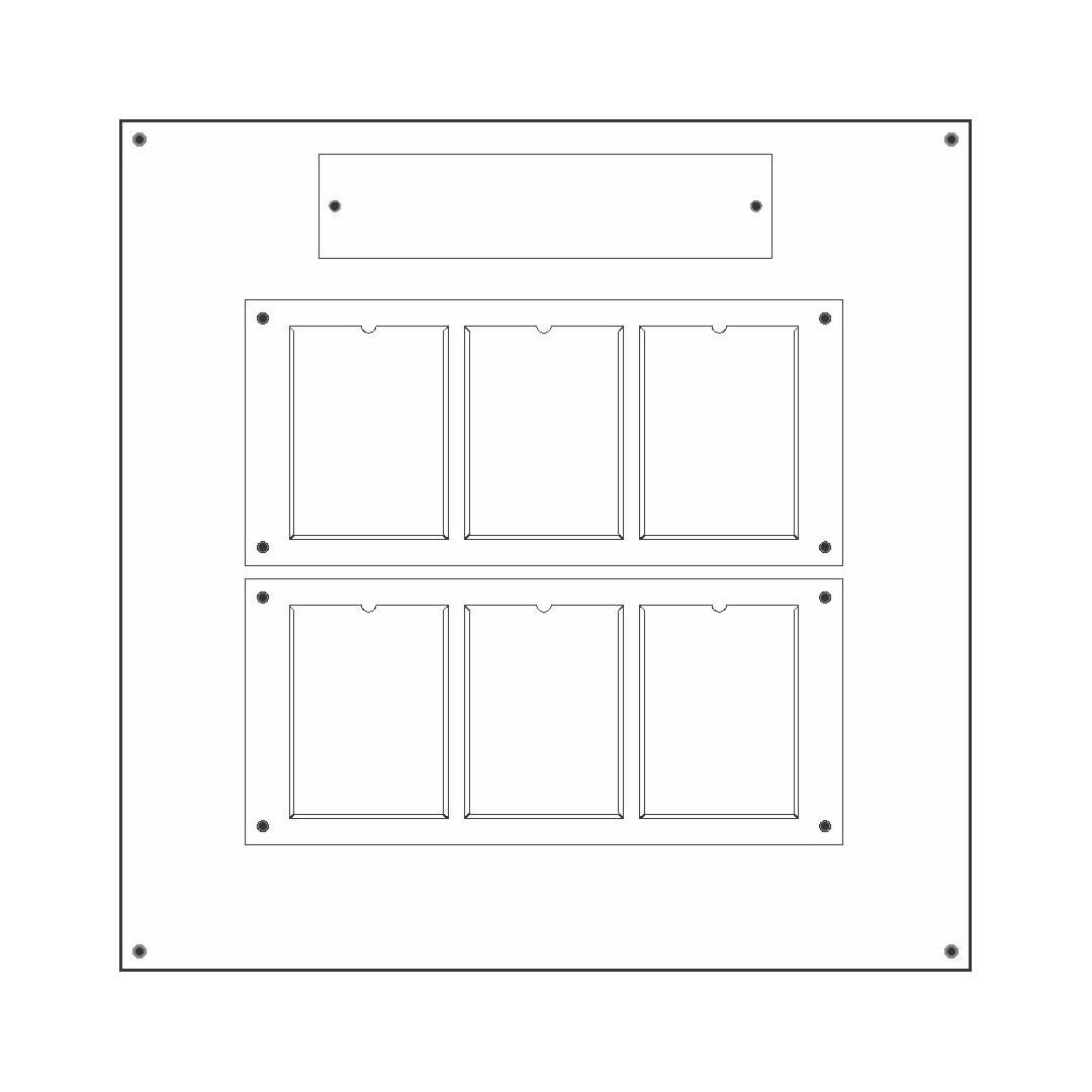 Acrylic Board 8mm with 6 Pockets